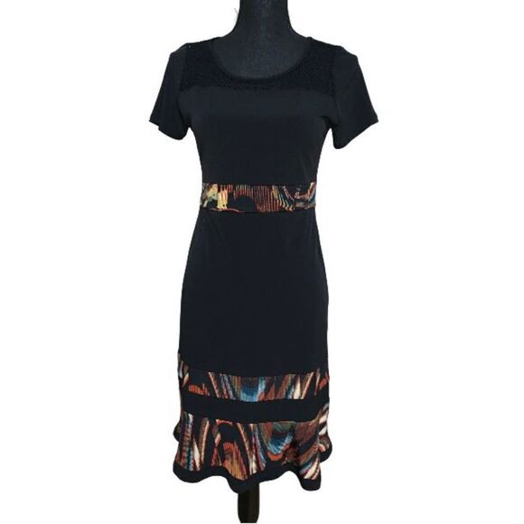 Papillon Blanc Abstract Print Mini Dress - Picture 1 of 6